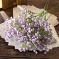 thumbnail image 1 of JeashCHAT 2 Pcs Babys Breath Artificial Flowers, 5.91 Inch Fake Baby Breath Flowers, Realistic Bouquet for Wedding Party Spring Home Decor Table Centerpieces, Purple, 1 of 6