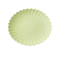 JeashCHAT 2 Pcs Dessert Plates Flower Shaped Snack Plates Fruit Plates Lightweight Reusable Plastic Plates Snack Fruit Dessert Serving Tray Platter for Party Supplies, Green