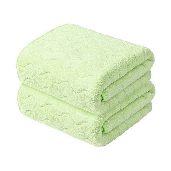 JeashCHAT 2 Pcs Hand Towels for Bathroom Solid Color Cotton Face Towels Soft Absorbent Towels Washcloths, 29.5x13.7 inches, Green