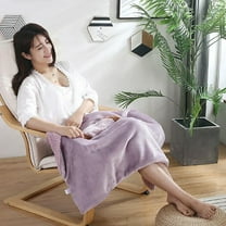 JeashCHAT 2 Pcs Heated Blanket Soft Electric USB Blanket Comfortable Flannel Blanket Machine Washable for Home Travel Office, Purple