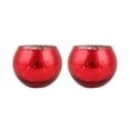 thumbnail image 1 of JeashCHAT 2 Pcs Round Glass Tealight Candle Holders, Votive Candle Holders for Table Centerpieces, Wedding Anniversary Christmas Birthday Party Table Decor, Red, 1 of 6