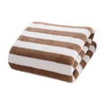 thumbnail image 1 of JeashCHAT 2 Pcs Velvet Hand Towels Striped Face Towels Soft Highly Absorbent Quick Dry Towels for Bathroom Hotel, 29" x 13", Coffee, 1 of 9