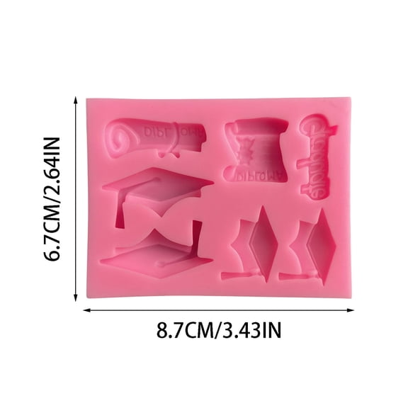 JeashCHAT 2023 Graduation Silicone Mold , Kitchen Baking Mold, Chocolate Fondant Cake Mold - Graduation Cap, Diploma Molds Congrats Grad, Graduation Party Cake Topper Decor