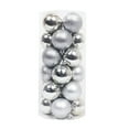 thumbnail image 1 of JeashCHAT 24 Pcs Christmas Ball Ornaments, Christmas Shatterproof Ball with Strings, Christmas Decorations Xmas Tree Hanging Balls for Holiday Wedding Christmas Party Decor, 30mm/1.18", Silver, 1 of 6