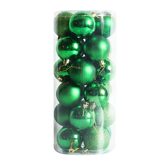 JeashCHAT 24 Pcs Mini Christmas Balls Ornaments Christmas Tree Decorations, 1.2 Inch Small Shatterproof Hanging Balls Baubles Set for Holiday Wedding Party Decoration