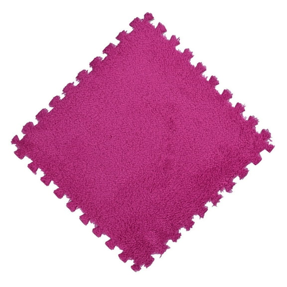 JeashCHAT 25X25cm Kids Carpet Foam Puzzle Mat EVA Shaggy Velvet Baby Eco Floor 7 colors