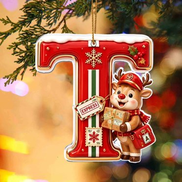 Tree Intital PLPPYFS Letter Ornaments for Christmas Tree Decoration, Christmas ...