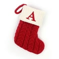 thumbnail image 1 of JeashCHAT 26 Initial Letter Christmas Stockings, Red Personalized Monogram Knitted Xmas Stocking for Kids, Candy Bag Socks Holiday and Family Stocking Decoration Xmas Gifts, 1 of 2