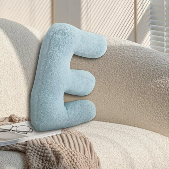 JeashCHAT 26 Initial Letter Throw Pillow, Personalized Initial Pillow Cushion, Home Decorative Monogram Shaped Soft Throw Pillow for Sofa Couch Bed Bedroom Living Room Car