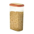thumbnail image 1 of JeashCHAT 2L Plastic Cereal Container Clear Airtight Food Storage Containers with Flip Lid, Dry Food Storage Canister for Kitchen Storage and Organization, Orange, 1 of 5