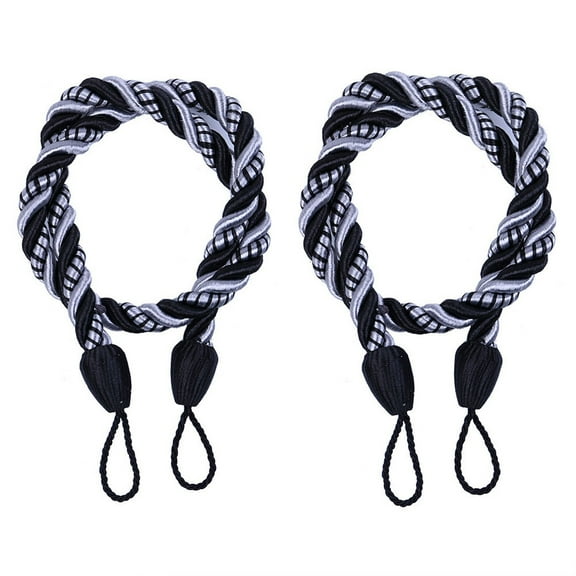JeashCHAT 2PCS Ropes Tie Backs For Window Curtain Cord Buckle Tiebacks Tie Backs Clearance