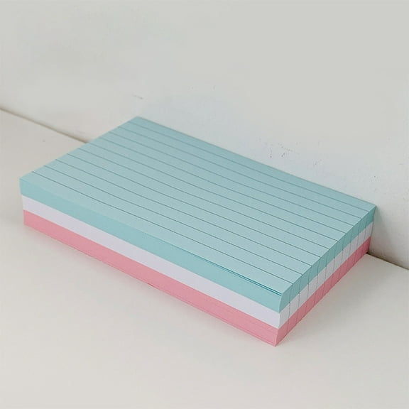 JeashCHAT 3 Pads Sticky Notes with Lines Bright Colors Self-Stick Note Pads Lined Sticky Notes Office Supplies, 3"x5", 150 Sheets/Pad