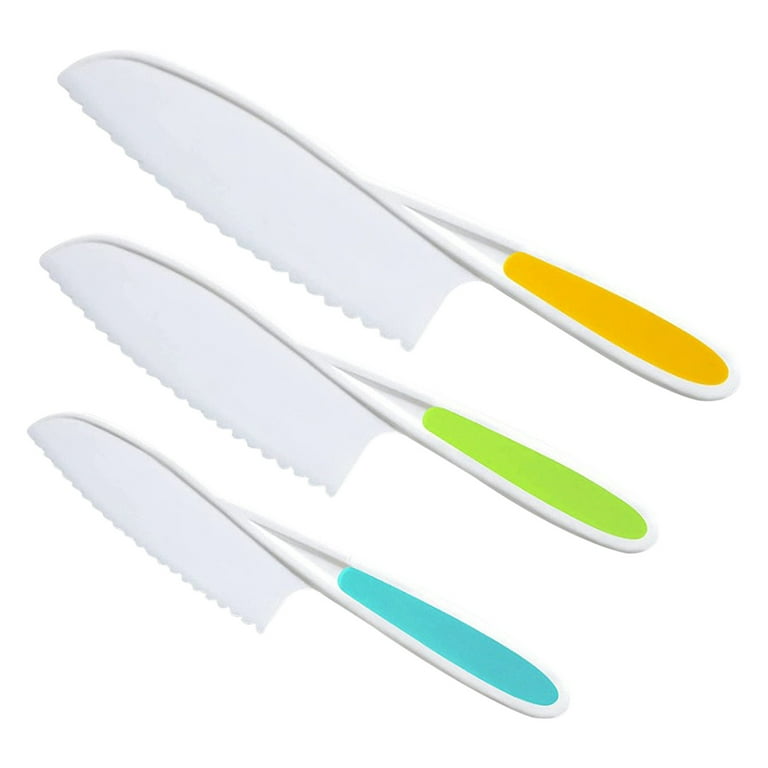 Dropship Set Of 3 Plastic Kitchen Knife For Kids, Safe Nylon Cooking Knives  For Children, For Fruit, Bread, Cake, Pastry, Salad Or Lettuce to Sell  Online at a Lower Price