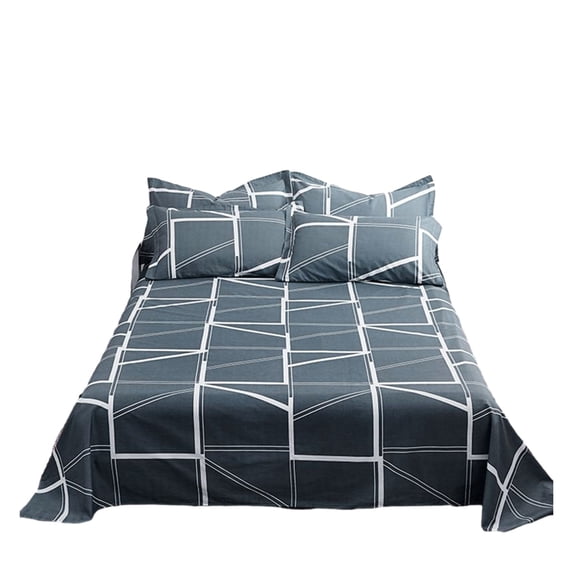 JeashCHAT 3 Piece Sheet Set Comfy Breathable and Cooling Bed Sheets with 2 Pillowcases Geometric Printed Sheet and Pillowcase Set Extra Soft Wrinkle Free Bedding Set