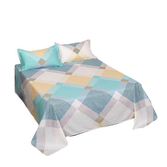 JeashCHAT 3 Piece Sheet Set Comfy Breathable and Cooling Bed Sheets with 2 Pillowcases Geometric Printed Sheet and Pillowcase Set Extra Soft Wrinkle Free Bedding Set