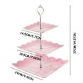 thumbnail image 1 of JeashCHAT 3 Tier Cupcake Stand , Tiered Tray Decor, Fruit Tray Dried Fruit Tray Dessert Stand, Square Embossed Cake Serving Tray for Tea Party Wedding, 1 of 2