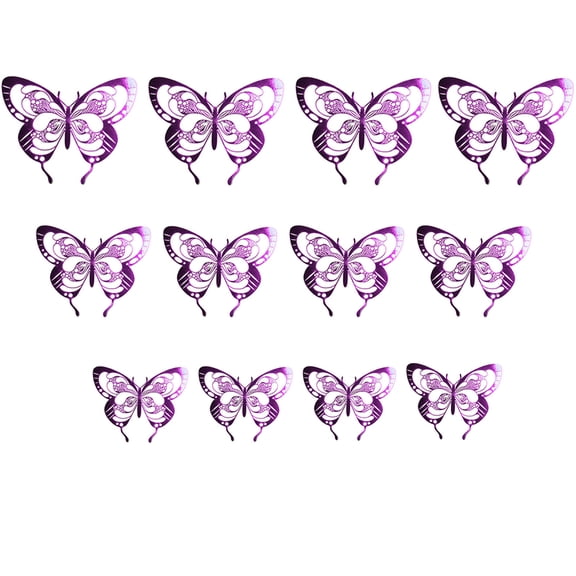 JeashCHAT 3D Color Stereo Butterfly Personality Creative Living Room Bedroom Wall Stickers