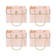 thumbnail image 1 of JeashCHAT 4 Pcs Flower Paper Gift Bag with Metal Chain, New Bouquet Storage Bucket, Florist Handbag Gift Bag for Wedding Party Birthday Valentine's Day Mother's Day Gift Wrap Supplies, Pink, 1 of 5
