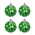 thumbnail image 1 of JeashCHAT 4 Pcs St. Patrick's Day Hanging Ball Ornament 1.57 inch Green Shamrocks Leprechaun Top Hat Fabric Wrapped Ball Decorations for Irish Festival Party Home Office Decor, 1 of 2