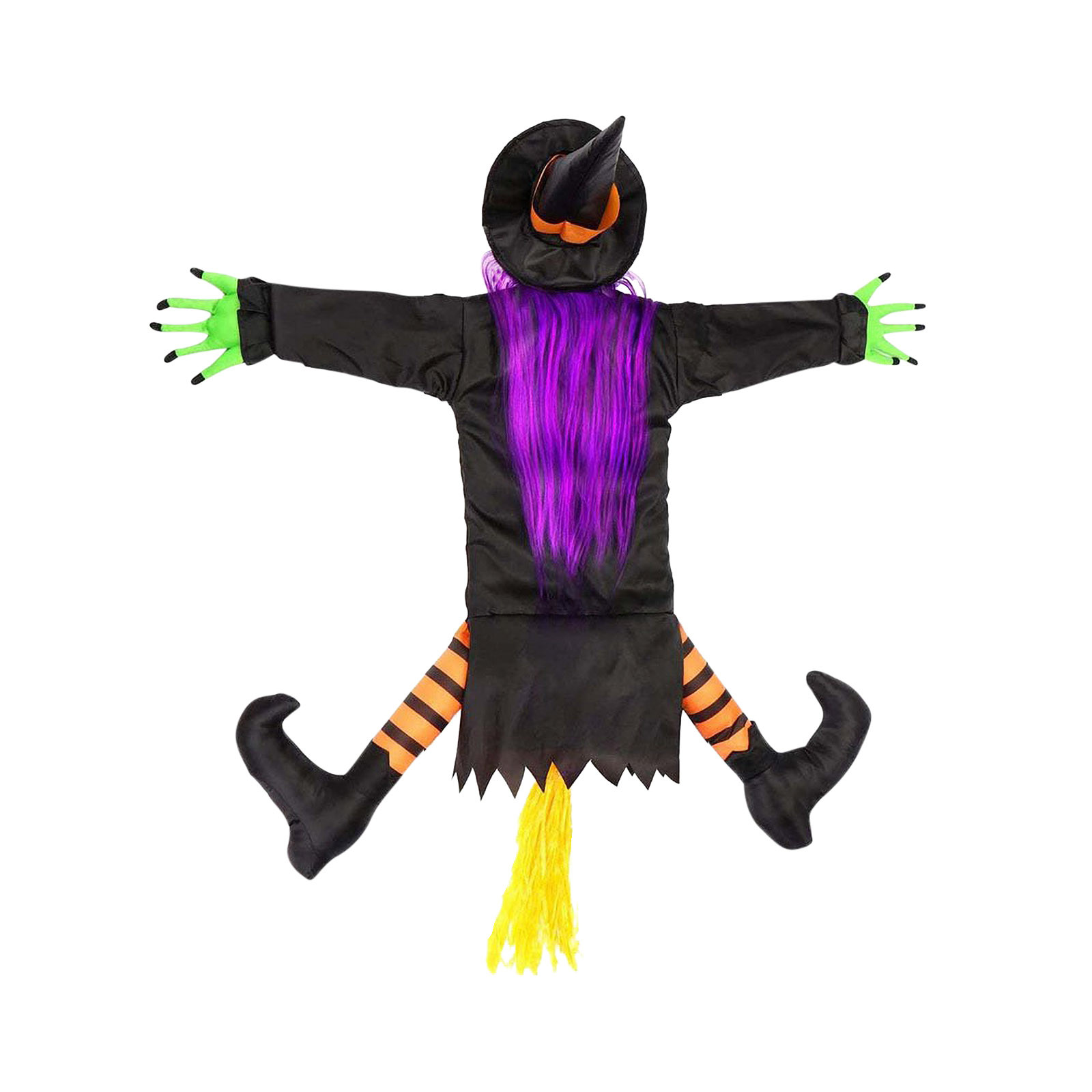 JeashCHAT 42.5" Large Crashing Witch into Tree Crashed Witch Props