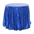 thumbnail image 1 of JeashCHAT 47 Inch Round Sequin Tablecloth, Glitter Table Cover Party Table Cloth Birthday Wedding Banquet Christmas Holiday Dinner Table Cloth Decorations, Blue, 1 of 6