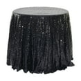 thumbnail image 1 of JeashCHAT 47 Inch Round Sequin Tablecloth, Glitter Table Cover Party Table Cloth Birthday Wedding Banquet Christmas Holiday Dinner Table Cloth Decorations, Black, 1 of 6