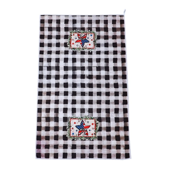 JeashCHAT 4th of July Kitchen Towels, Patriotic Hand Towel, Stars and Stripes Plaid Kitchen Hand Dish Towels Independence Day Tea Towels Dishcloths Decor