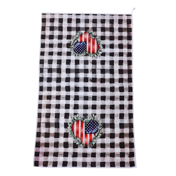 JeashCHAT 4th of July Kitchen Towels, Patriotic Hand Towel, Stars and Stripes Plaid Kitchen Hand Dish Towels Independence Day Tea Towels Dishcloths Decor