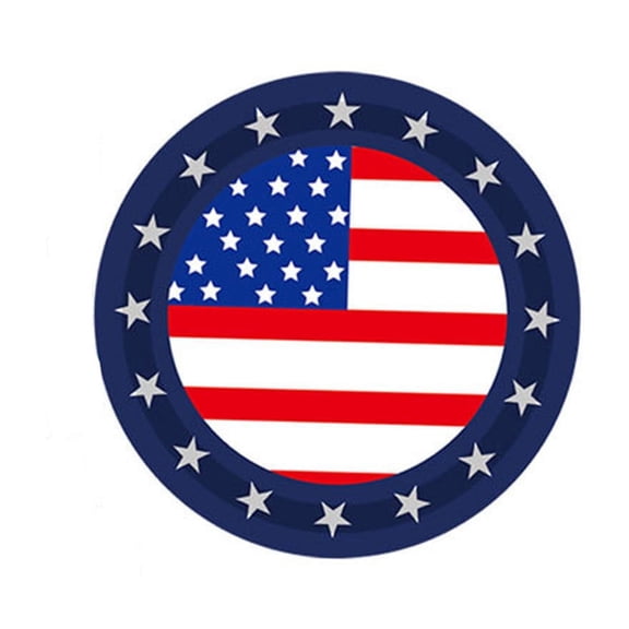 JeashCHAT 4th of July Party Supplies, 9 Inch Paper Tray, American Flag Pattern Disposable Paper Plates, American Independence Day Holiday Party Table Decorations, Pack of 24