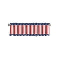 thumbnail image 1 of JeashCHAT 4th of July Stars and Stripes Kitchen Curtain Valance, American Flag Patriotic Theme Valance and Swag for Kitchen Window Decor, Rod Pocket Short Curtain, 54" x 18", 1 of 7