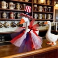 thumbnail image 1 of JeashCHAT 4th of July 7 Inch Desk Goose Outfits, Patriotic Red White Blue Mini Desktop Goose Clothes with Hat, Independence Day Decorations, 1 of 7