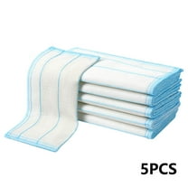 JeashCHAT 5 Pcs Kitchen Dish Cloths Dish Towels Absorbent Nonstick Oil Dish Rags Reusable Cleaning Cloths, 10"x10", Blue
