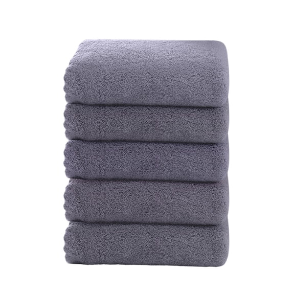 JeashCHAT 5 Pcs Velvet Towels Solid Color Hand Towels Face Towels for Bathroom, Super Soft Highly Absorbent Quick Dry Towels 12" x24"