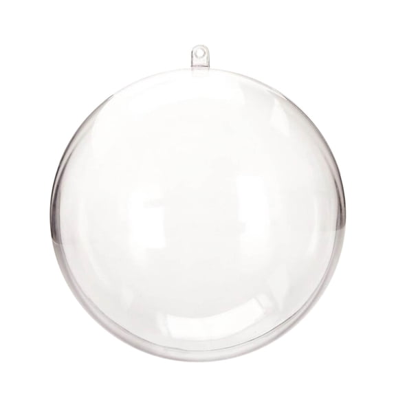JeashCHAT 5Pcs Clear Fillable Christmas Ball Ornaments, Plastic DIY Baubles for Christmas Tree Wedding Party Home Decor (3.54"/90mm)