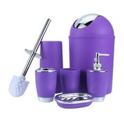JeashCHAT 6-Piece Plastic Bathroom Accessory Set Luxury Bath Accessories