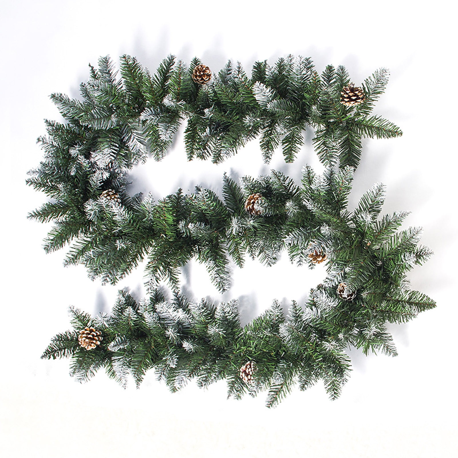 JeashCHAT 9 Ft Christmas Garland with Pine Cones, Christmas Decorations ...