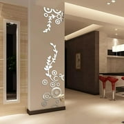 JeashCHAT Acrylic Mirror Wall Stickers 3D Home Room Decor Decals