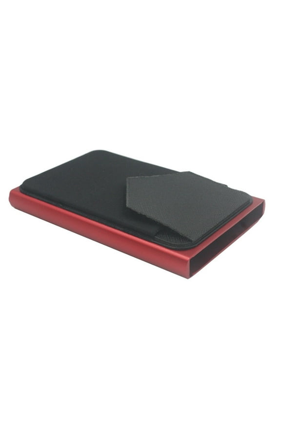 Aluminum Automatic Card Push Box Belt Cover Anti-theft Bank Card Holder RFID Card Box