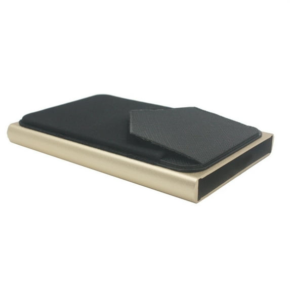 JeashCHAT Aluminum Automatic Card Push Box Belt Cover Anti-theft Bank Card Holder RFID Card Box