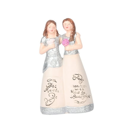 JeashCHAT Angel Figurine Angels With Bouquets Hand-Painted Figure Sweet Feelings Ideal Gifts For Celebrating Friendship Tabletop Figurine