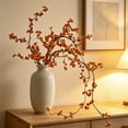 thumbnail image 1 of JeashCHAT Artificial Fall Bittersweet Flower Branches, Faux Orange Yellow Berry Flower Stems for Vase Table Thanksgiving Home Decor, 1 Pc, 1 of 6