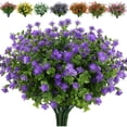 thumbnail image 1 of JeashCHAT Artificial Flowers for Outdoor, No Fade Faux Plastic Plants Spring Summer Decoration for Outside Home Planter Porch Patio Yard Garden Decor, Purple, 1 of 7