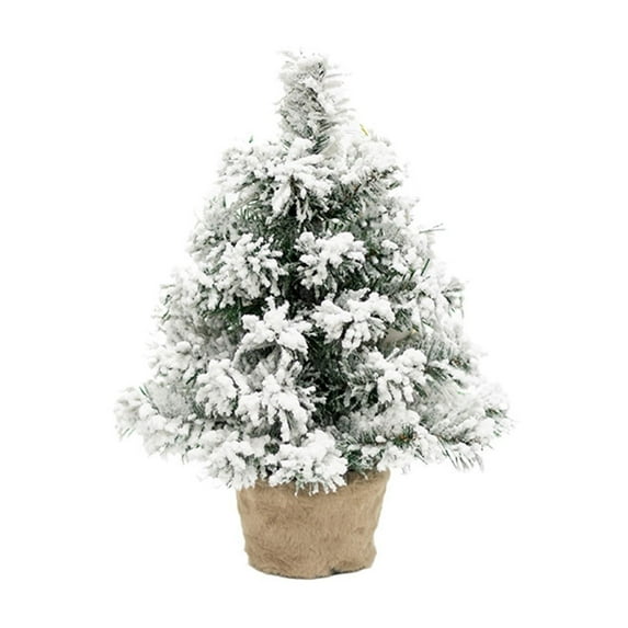 JeashCHAT Artificial Mini Christmas Tree, Small Xmas Pine Tree, Tabletop Christmas Tree, Christmas Decorations Indoor Home Holiday Party Desktop Decor, 13.78 Inch
