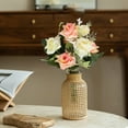 thumbnail image 1 of JeashCHAT Artificial Rose Bouquet, Fake Roses with Stems, Artificial Flowers Silk Flowers Rose Floral Bouquet Wedding Party Table Centerpieces Indoor Home Office Decoration, 1 of 6