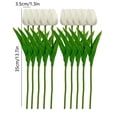 thumbnail image 1 of JeashCHAT Artificial Tulips Set of 10 Stems, Fake Flowers Tulips Faux Flowers for Spring Home Decorations Table Vase Arrangement Wedding Bouquet, 13.78inch Beige, 1 of 7