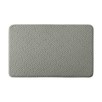 JeashCHAT Bath Mat Rug 24"x16" Ultra Soft Non Slip Absorbent Bathroom Rug Machine Washable Bath Rug Carpet for Bathroom Floor, Tub and Shower, Gray