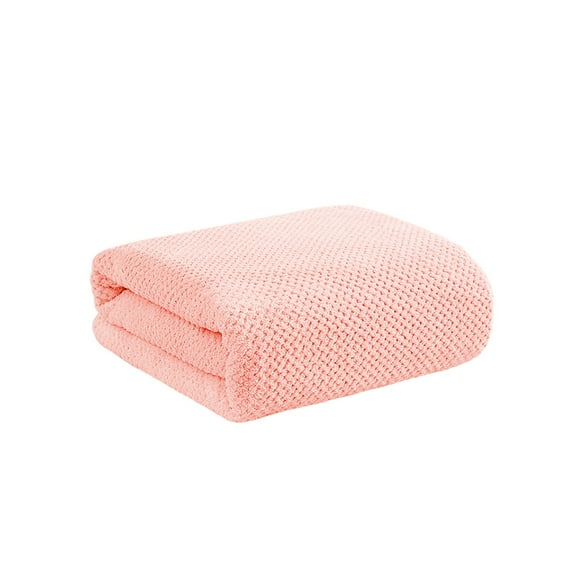 JeashCHAT Bath Towel 27 x 55 Inches Large Microfiber Ultra Soft Highly Absorbent Bath Towel, Lightweight and Quick Drying Body Towels for Bathroom Beach Gym, Pink