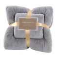 thumbnail image 1 of JeashCHAT Bath Towel Set of 2 , Includes 1 Bath Towel 27.6X55.1 Inches and 1 Towel 13.8X29.5 In, Deluxe Ultra Soft High Absorbent Dry Quickly, Ideal for Home Hotel (Grey), 1 of 4