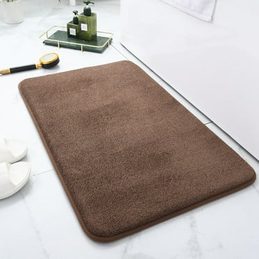 JeashCHAT Bathroom Rug Clearance, 16x24 inch Ultra Soft Rectangular Area Rug Fluffy Carpet Non-Slip Bath Mat Small Throw Rug for Bedroom Bathroom Decor, Coffee