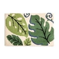 thumbnail image 1 of JeashCHAT Bathroom Rug Green Tropical Leaf Plush Microfiber Small Bathroom Rug Leaf Plant Shower Mat Green Bath Rug Non Slip Water Absorbent Bath Mat Doormat, 24"x16", 1 of 6